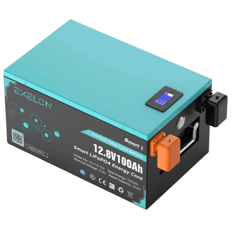Exelon 12.8 V 100 Ah Lityum Akü Bluetooth Özellikli
